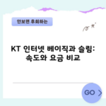 KT 인터넷 베이직과 슬림: 속도와 요금 비교