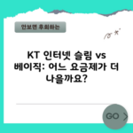 KT 인터넷 슬림 vs 베이직: 어느 요금제가 더 나을까요?