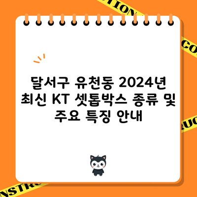 2024년 최신 KT 셋톱박스 종류 및 주요 특징 안내