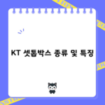 KT 셋톱박스 종류 및 특징