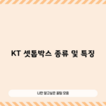 KT 셋톱박스 종류 및 특징