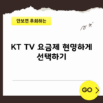 KT TV 요금제 현명하게 선택하기