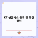 KT 셋톱박스 종류 및 특징 정리