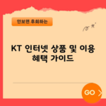 KT 인터넷 상품 및 이용 혜택 가이드