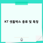 KT 셋톱박스 종류 및 특징