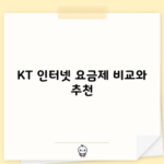 KT 인터넷 요금제 비교와 추천