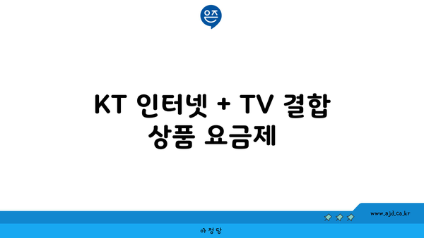 KT 인터넷 + TV 결합 상품 요금제