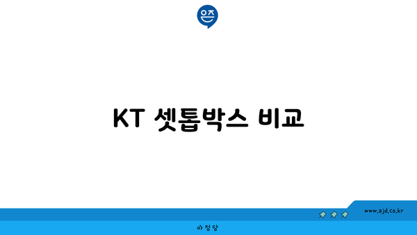 KT 셋톱박스 비교