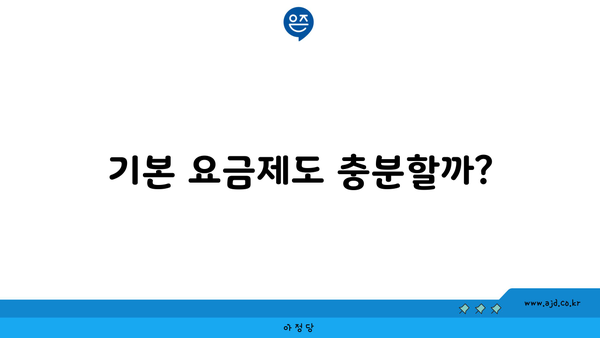 기본 요금제도 충분할까?