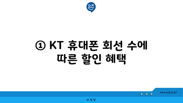 ① KT 휴대폰 회선 수에 따른 할인 혜택