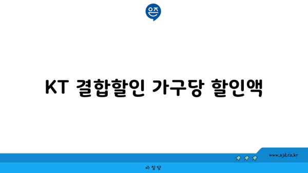 KT 결합할인 가구당 할인액