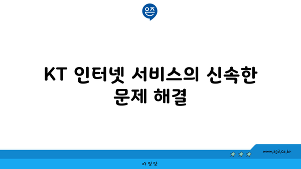 KT 인터넷 서비스의 신속한 문제 해결