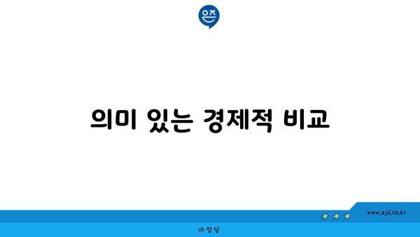 의미 있는 경제적 비교