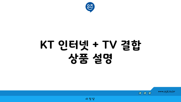 KT 인터넷 + TV 결합 상품 설명