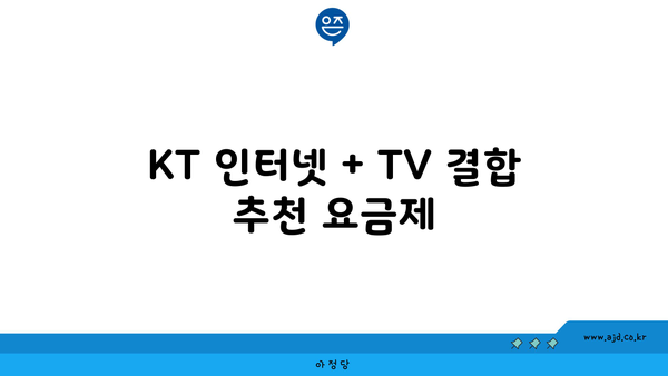 KT 인터넷 + TV 결합 추천 요금제