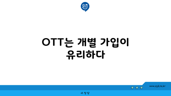 OTT는 개별 가입이 유리하다