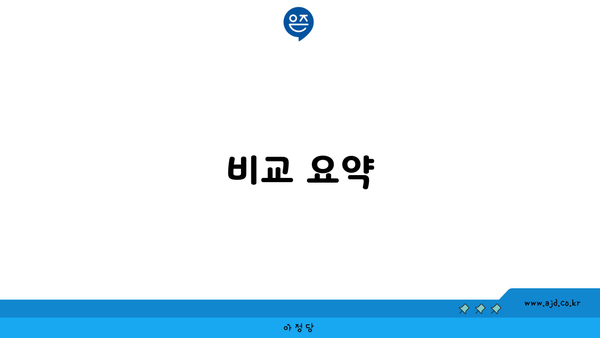 비교 요약