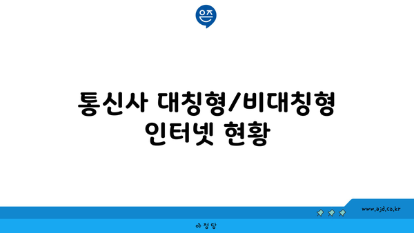 통신사 대칭형/비대칭형 인터넷 현황