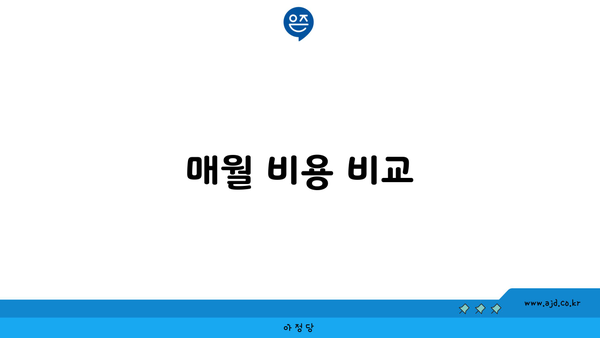 매월 비용 비교