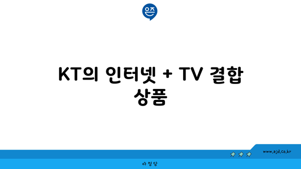 KT의 인터넷 + TV 결합 상품