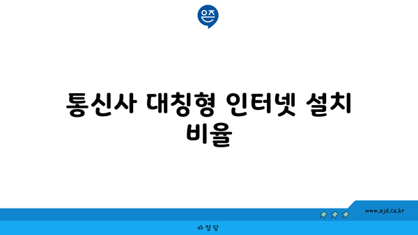 통신사 대칭형 인터넷 설치 비율