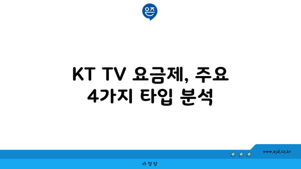 KT TV 요금제, 주요 4가지 타입 분석