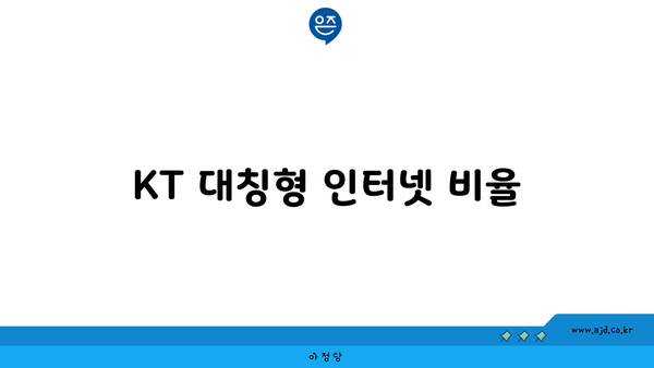 KT 대칭형 인터넷 비율