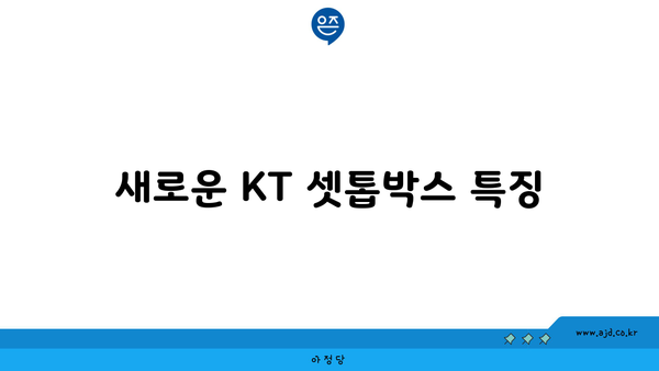 새로운 KT 셋톱박스 특징