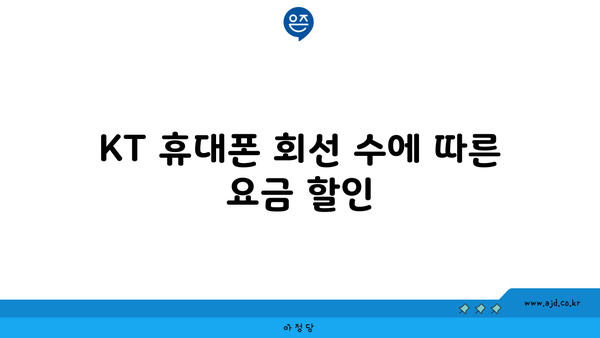 KT 휴대폰 회선 수에 따른 요금 할인