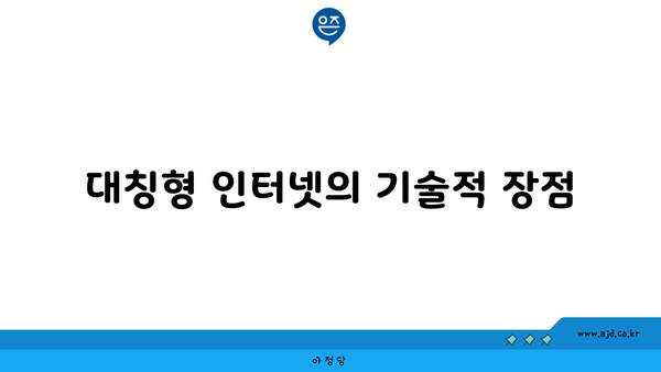 대칭형 인터넷의 기술적 장점