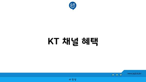 KT 채널 혜택