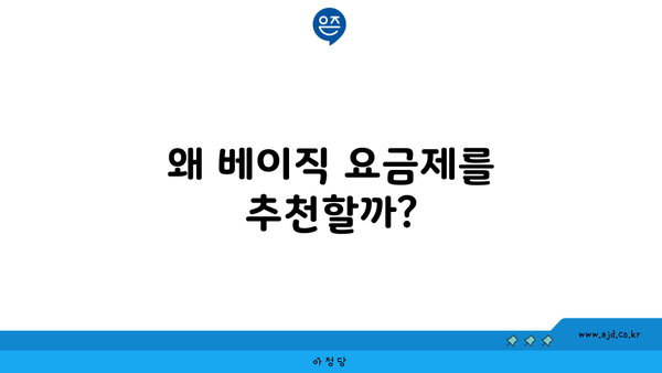 왜 베이직 요금제를 추천할까?