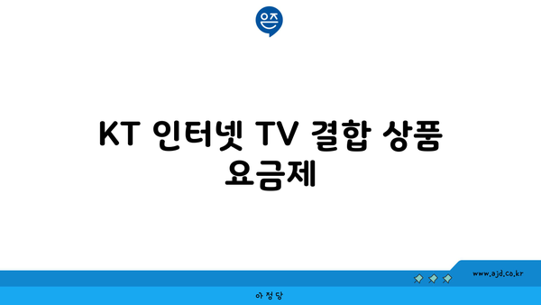 KT 인터넷 TV 결합 상품 요금제