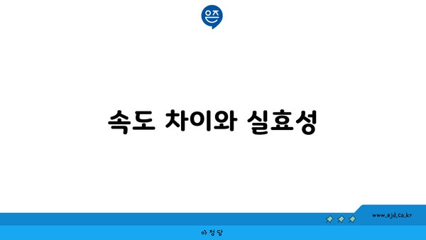 속도 차이와 실효성