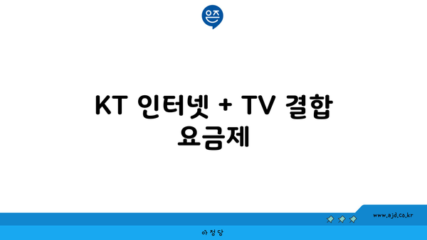 KT 인터넷 + TV 결합 요금제