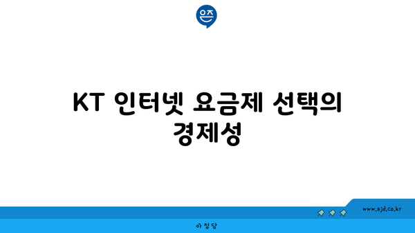 KT 인터넷 요금제 선택의 경제성