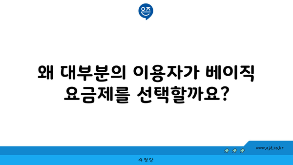 왜 대부분의 이용자가 베이직 요금제를 선택할까요?