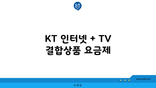 KT 인터넷 + TV 결합상품 요금제