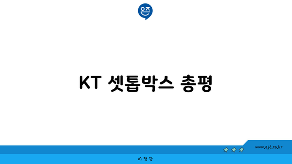 KT 셋톱박스 총평