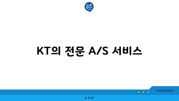 KT의 전문 A/S 서비스