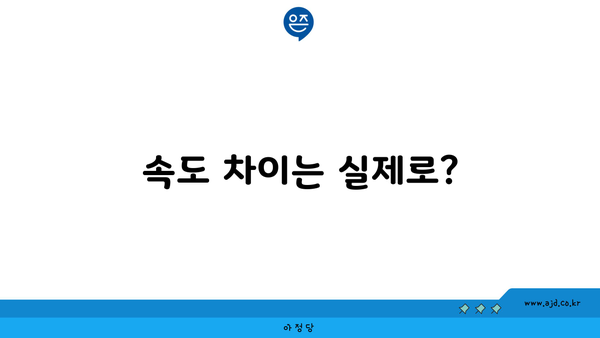 속도 차이는 실제로?