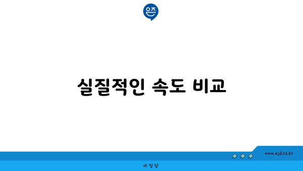 실질적인 속도 비교