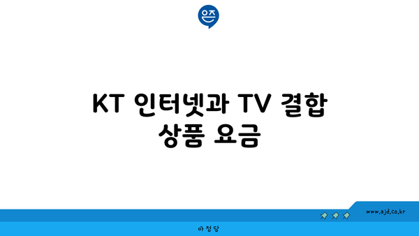 KT 인터넷과 TV 결합 상품 요금