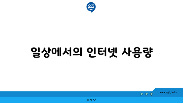 일상에서의 인터넷 사용량