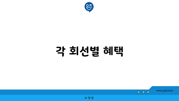 각 회선별 혜택