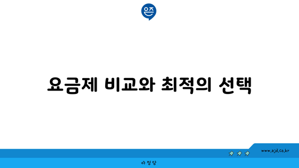 요금제 비교와 최적의 선택