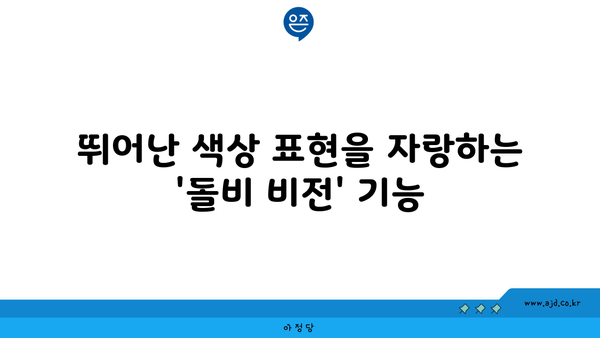 뛰어난 색상 표현을 자랑하는 '돌비 비전' 기능