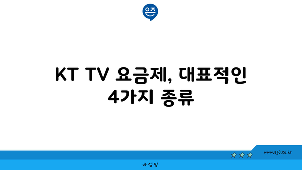 KT TV 요금제, 대표적인 4가지 종류