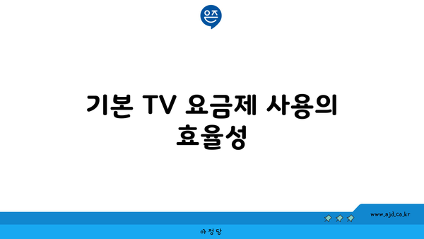 기본 TV 요금제 사용의 효율성