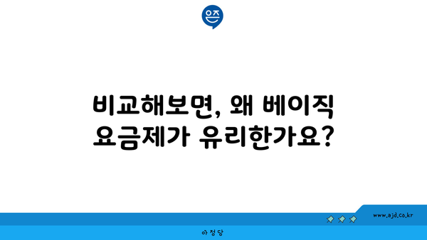 비교해보면, 왜 베이직 요금제가 유리한가요?